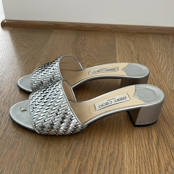 Jimmy Choo Silver Heel Sandals - Picture 3 of 5